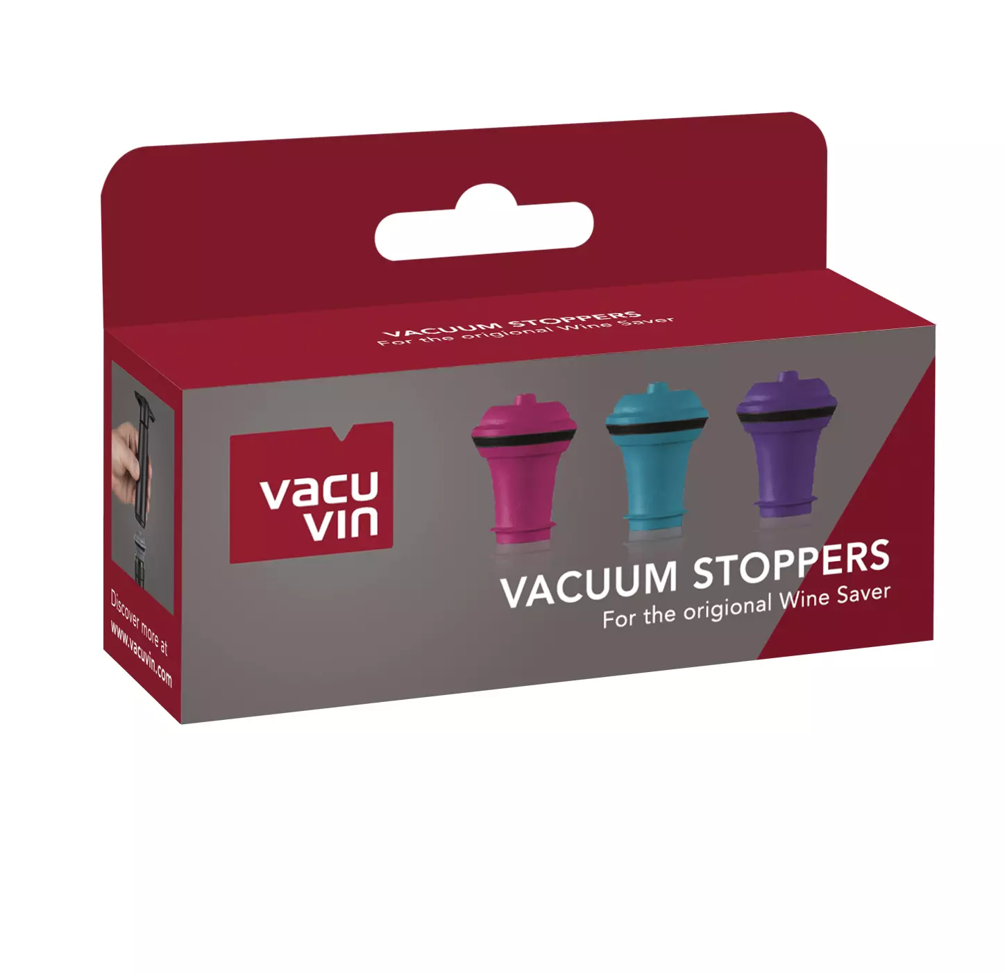 Vacu Vin Wijnstopper Vacuum Wine Stopper - Gekleurd - 3 Stuks 4 Vacu Vin Wijnstopper Vacuum Wine Stopper - Gekleurd - 3 Stuks - Afbeelding 4