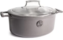 Saveur Selects Braadpan Ovaal Voyage - Rabbit Grey - ø 30 Cm / 5.6 Liter - Geëmailleerde Anti-aanbaklaag