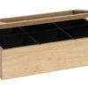 Sakura Tea Theedoos - Hout - 6-vaks - Met Fluweel - 24 X 16 Cm
