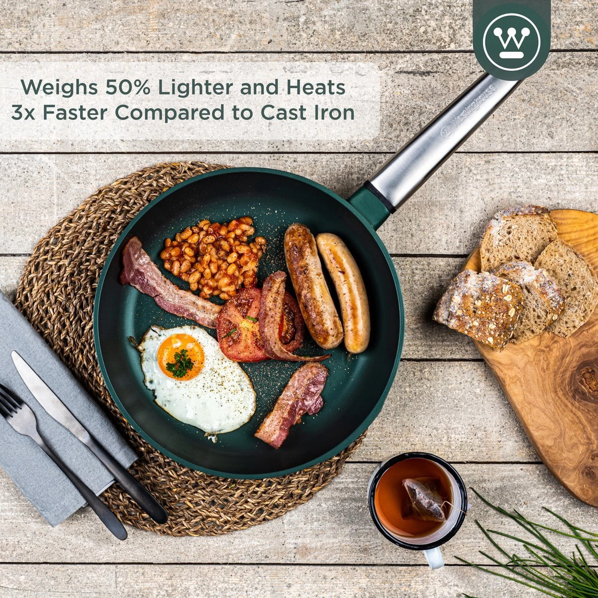 Westinghouse Koekenpannenset Performance - ø 24 En 28 Cm - Groen - Inductie En Alle Andere Warmtebronnen 2 Westinghouse Koekenpannenset Performance - ø 24 En 28 Cm - Groen - Inductie En Alle Andere Warmtebronnen - Afbeelding 2