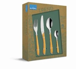 Amefa Bestekset Eclat - Mustard Yellow Matt - 24-delig / 6 Personen -Le Creuset Winkel 2294YMTR42C71 1