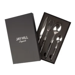 Jay Hill Bestekset Laguiole - Zwart - 16-delig / 4 Personen 13 Jay Hill Bestekset Laguiole - Zwart - 16-delig / 4 Personen -Le Creuset Winkel 3 8720812849643 2 1