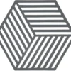 Zone Denmark Pannenonderzetter Hexagon - Cool Grey - 16 X 14 Cm