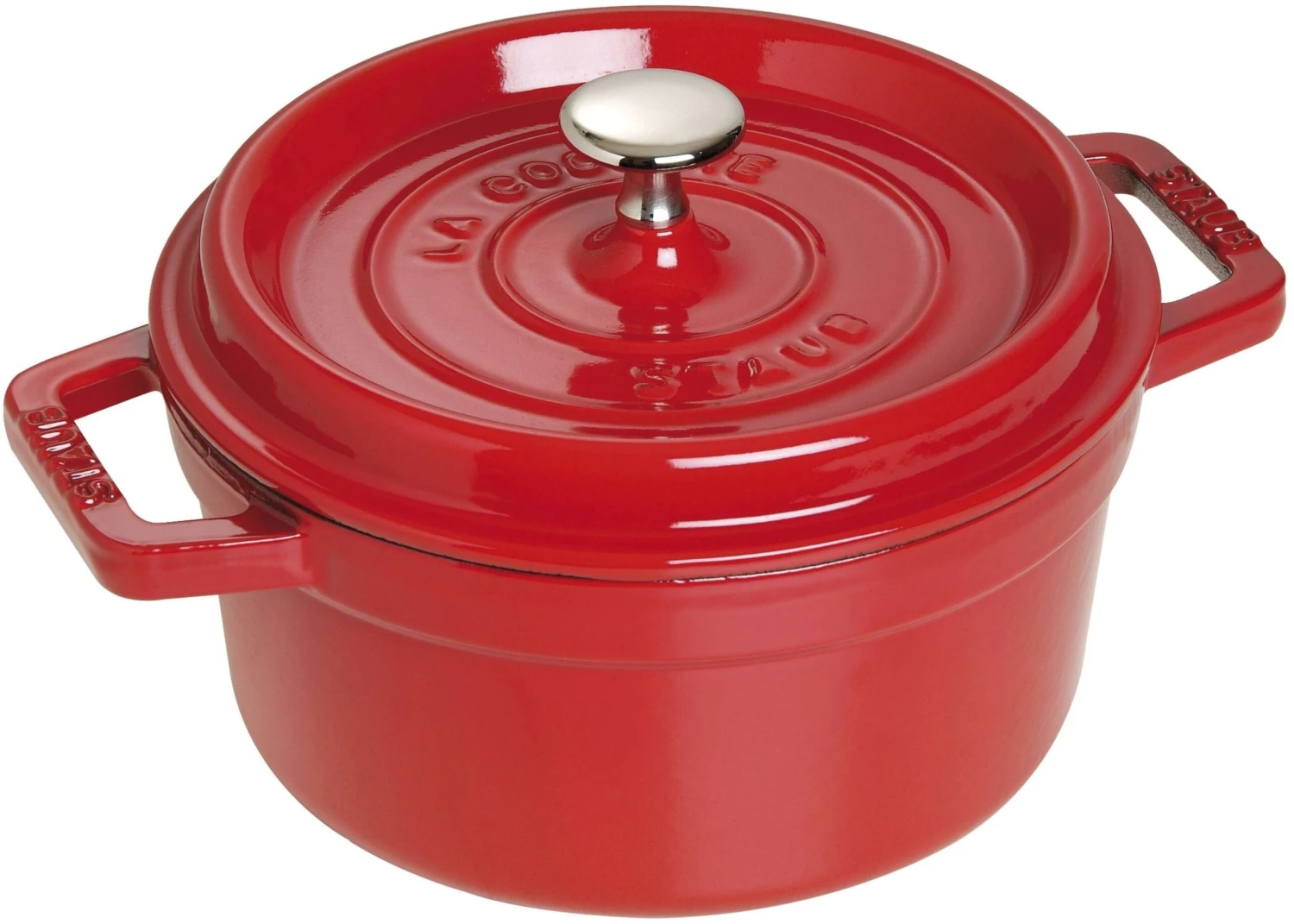 Staub Braadpan / Cocotte - Kersenrood - ø 22 Cm / 2.6 Liter 1 Staub Braadpan / Cocotte - Kersenrood - ø 22 Cm / 2.6 Liter