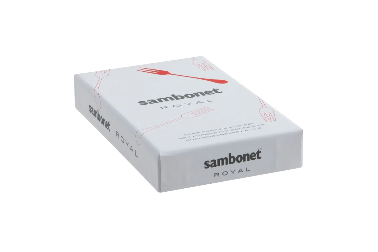 Sambonet Gebaksvorkjes Royal Zilver 6 Stuks 2 Sambonet Gebaksvorkjes Royal Zilver 6 Stuks - Afbeelding 2