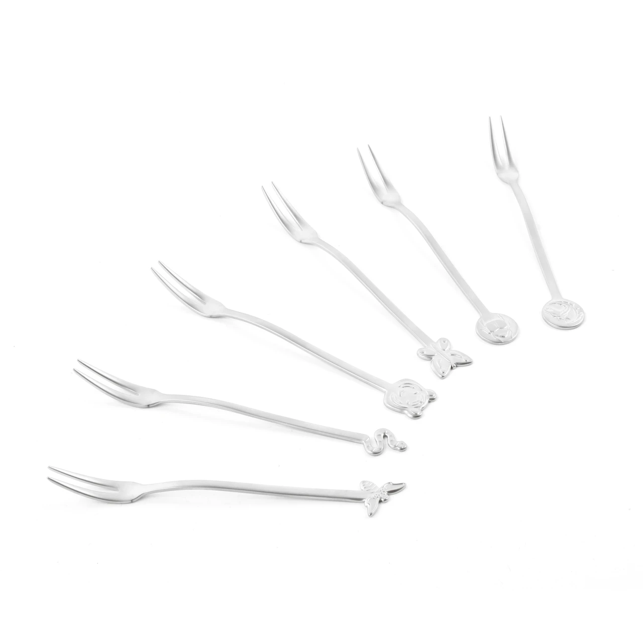 Sambonet Gebaksvorkjes Party Fashion Antique Zilver 6 Stuks 2 Sambonet Gebaksvorkjes Party Fashion Antique Zilver 6 Stuks - Afbeelding 2