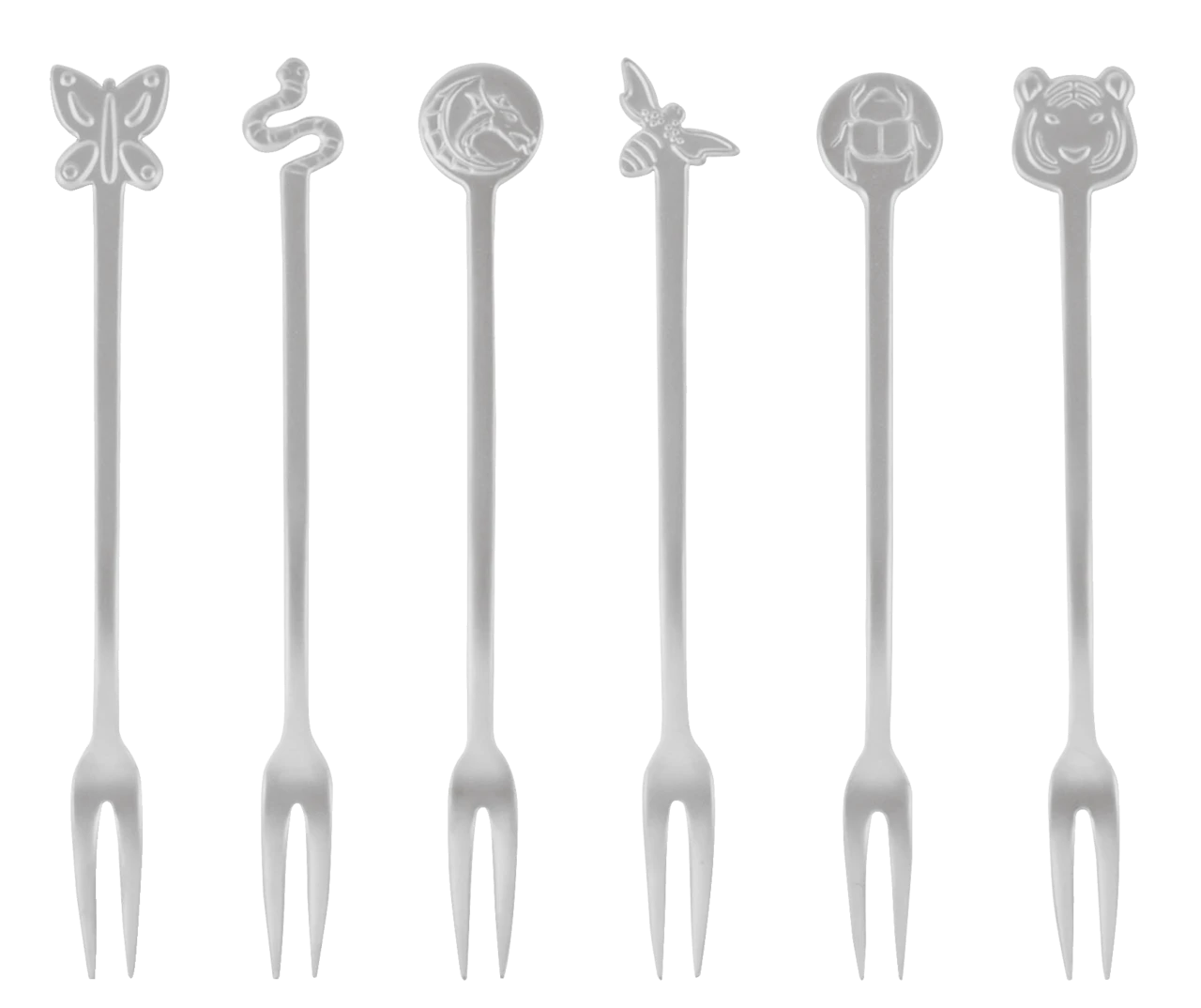 Sambonet Gebaksvorkjes Party Fashion Antique Zilver 6 Stuks 1 Sambonet Gebaksvorkjes Party Fashion Antique Zilver 6 Stuks