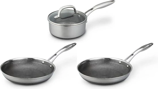 Westinghouse Pannenset Black Signature (Koekenpan ø 20 En 24 Cm + Steelpan ø 20 Cm) - Inductie En Alle Andere Warmtebronnen 1 Westinghouse Pannenset Black Signature (Koekenpan ø 20 En 24 Cm + Steelpan ø 20 Cm) - Inductie En Alle Andere Warmtebronnen
