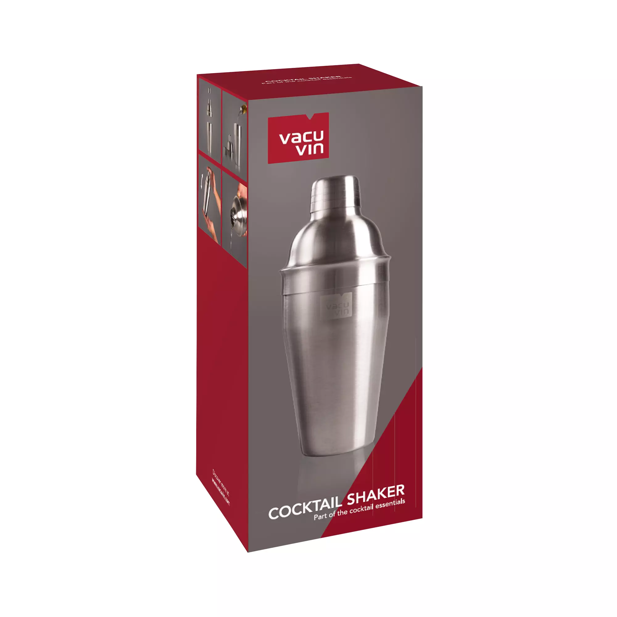 Vacu Vin Cocktailshaker - Zilver - 550 Ml 4 Vacu Vin Cocktailshaker - Zilver - 550 Ml - Afbeelding 4