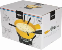 Boska Fondueset Cheesy - 6 Personen - Geel/zwart - 1.3 Liter 9 Boska Fondueset Cheesy - 6 Personen - Geel/zwart - 1.3 Liter -Le Creuset Winkel 853512 fondue cheesy 1 scaled