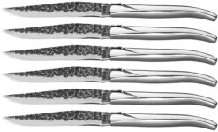 Jay Hill Steakmessen Laguiole - Raw Black - RVS - 6 Stuks -Le Creuset Winkel 8720364453435 2