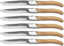 Jay Hill Steakmessen Laguiole - Raw Black - Olijfhout - 6 Stuks -Le Creuset Winkel 8720364453459 4