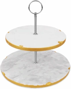 Jay Hill Etagere Marmer Goud 2-Laags -Le Creuset Winkel 8720812849278 2