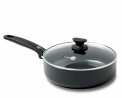 GreenPan Hapjespan Met Deksel - Cambridge - Infinity Black - ø 24 Cm / 3.1 Liter - Keramische Anti-aanbaklaag