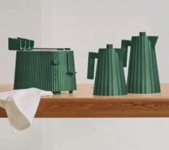 Alessi Broodrooster Plisse - Groen - 1700 W - Door Michele De Lucchi - MDL15 GR -Le Creuset Winkel Alessi Plisse Groen 1