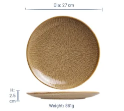 Jay Hill Serviesset Alderney - 4-delig - Bruin/Geel -Le Creuset Winkel Asset 76@2x 80