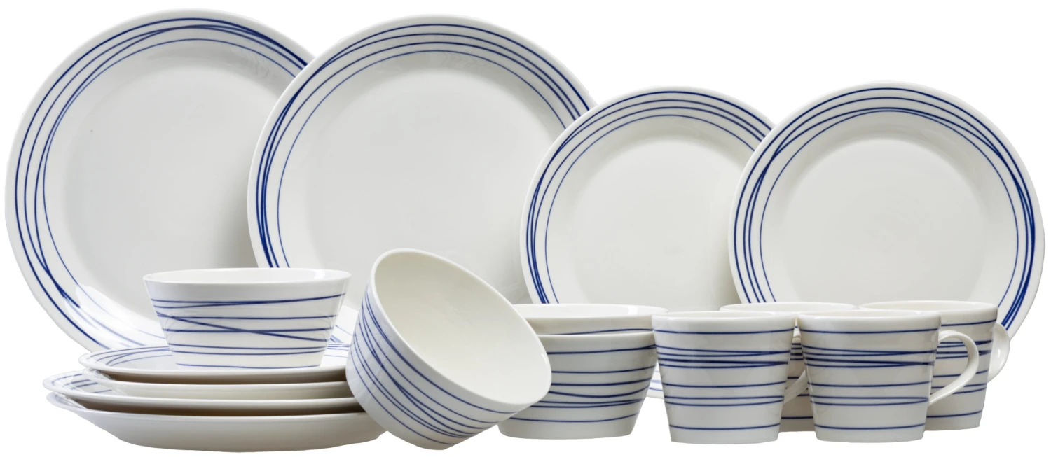 Royal Doulton Serviesset Pacific Lines - 16-delig / 4 Personen 1 Royal Doulton Serviesset Pacific Lines - 16-delig / 4 Personen
