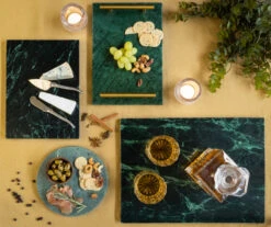 Jay Hill Snijplank / Serveerplank / Borrelplank Marmer - Licht Groen - ø 20 Cm -Le Creuset Winkel Serveerplank Groen 6 2