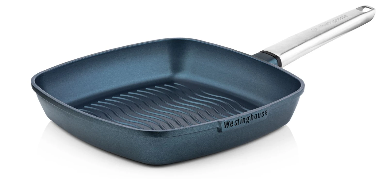 Westinghouse Grillpan Performance - Bravery Blue - 28 X 28 Cm - Standaard Anti-aanbaklaag 1 Westinghouse Grillpan Performance - Bravery Blue - 28 X 28 Cm - Standaard Anti-aanbaklaag