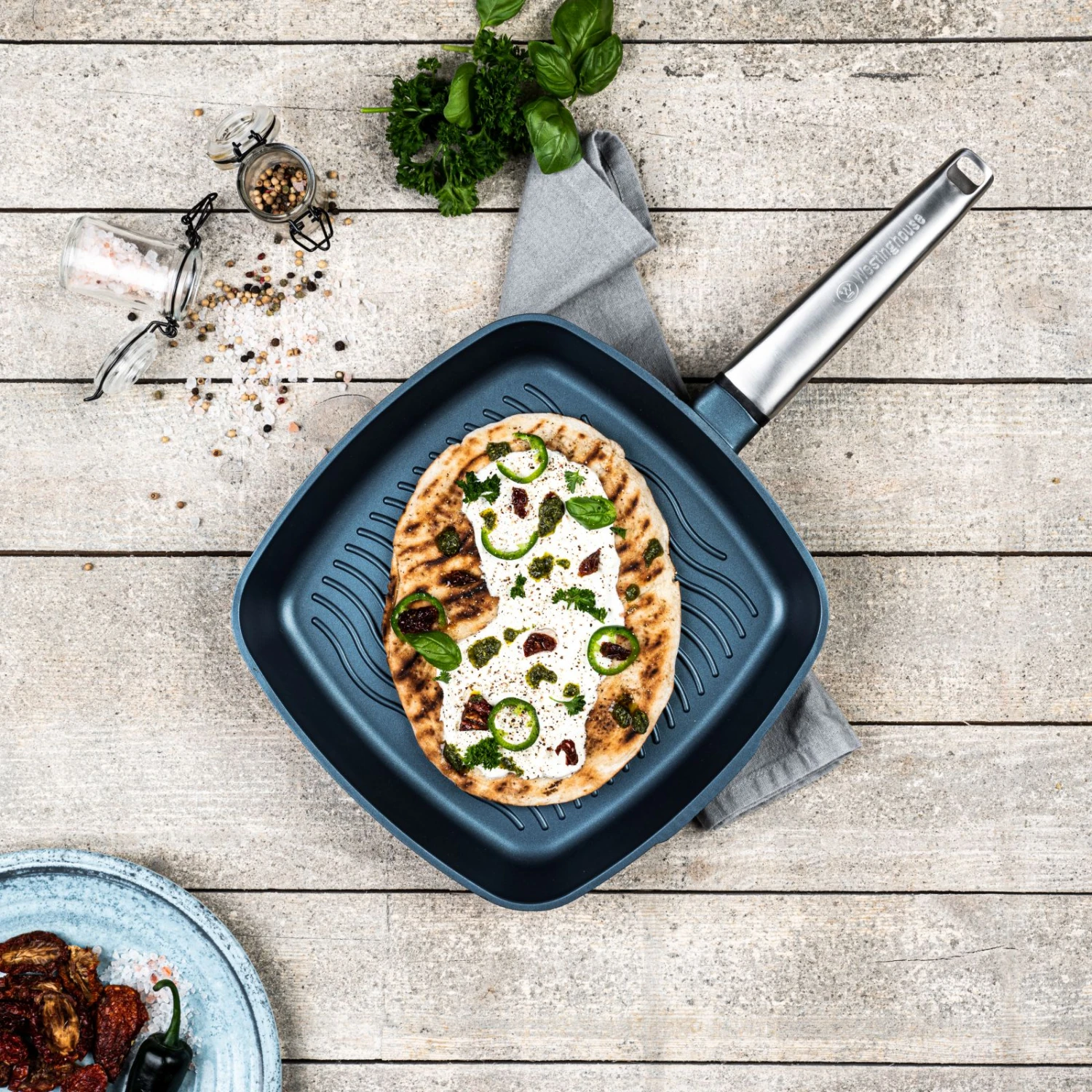 Westinghouse Grillpan Performance - Bravery Blue - 28 X 28 Cm - Standaard Anti-aanbaklaag 10 Westinghouse Grillpan Performance - Bravery Blue - 28 X 28 Cm - Standaard Anti-aanbaklaag - Afbeelding 10