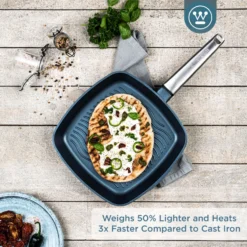 Westinghouse Grillpan Performance - Bravery Blue - 28 X 28 Cm - Standaard Anti-aanbaklaag 14 Westinghouse Grillpan Performance - Bravery Blue - 28 X 28 Cm - Standaard Anti-aanbaklaag -Le Creuset Winkel WCFP0095G28BL 2