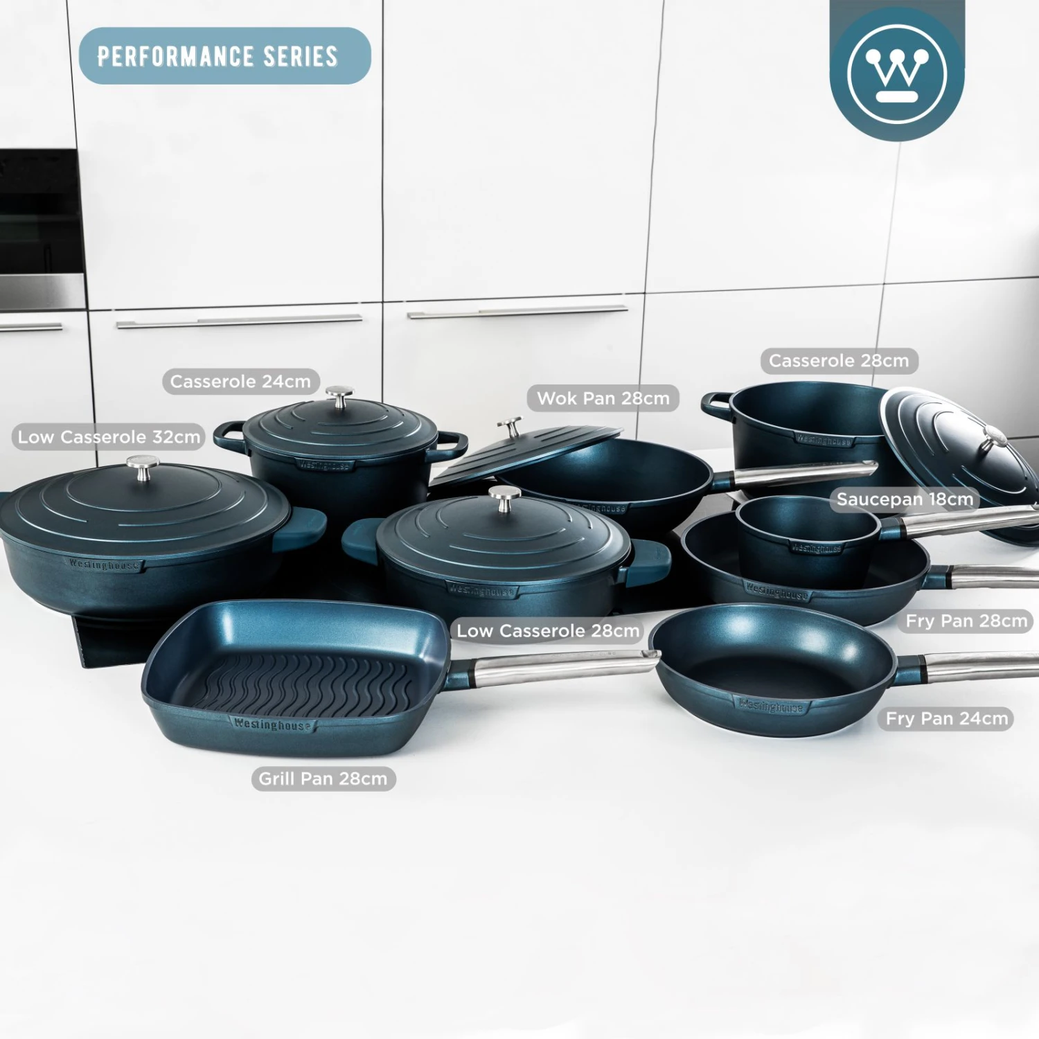 Westinghouse Grillpan Performance - Bravery Blue - 28 X 28 Cm - Standaard Anti-aanbaklaag 6 Westinghouse Grillpan Performance - Bravery Blue - 28 X 28 Cm - Standaard Anti-aanbaklaag - Afbeelding 6