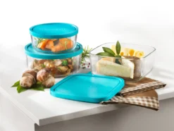 Bormioli Rocco Vershoudbakjes Frigoverre - Glas - Blauw - 3 Stuks -Le Creuset Winkel a001377 1 scaled