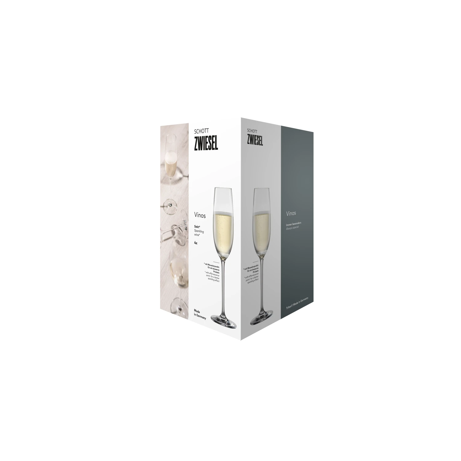 Schott Zwiesel Champagneglazen Vinos - 238 Ml - 4 Stuks 6 Schott Zwiesel Champagneglazen Vinos - 238 Ml - 4 Stuks - Afbeelding 6