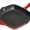 Blackwell Grillpan - Gietijzer - Rood - 27 X 27 Cm - Zonder Anti-aanbaklaag