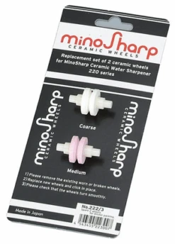 Minosharp Reserve Wieltjes Voor Minosharp Waterslijper 0220 - 2 Stuks -Le Creuset Winkel minosharp slijpset verpakking 220