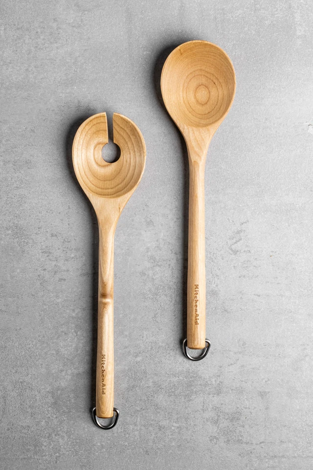 KitchenAid Slabestek Core Berkenhout 2-delig 33 Cm 2 KitchenAid Slabestek Core Berkenhout 2-delig 33 Cm - Afbeelding 2