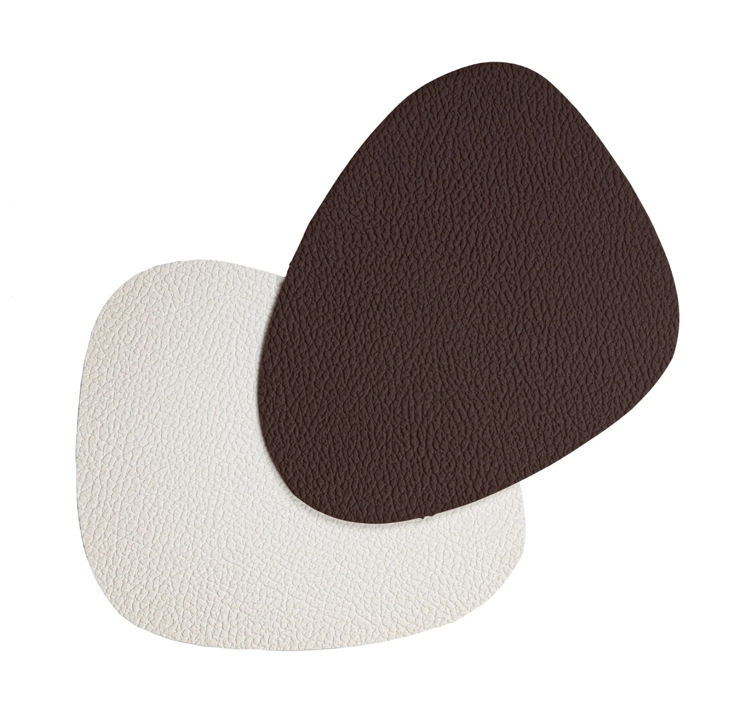 Jay Hill Onderzetters - Vegan Leer - Bruin / Wit- Organic - 13 X 11 Cm - 6 Stuks 2 Jay Hill Onderzetters - Vegan Leer - Bruin / Wit- Organic - 13 X 11 Cm - 6 Stuks - Afbeelding 2