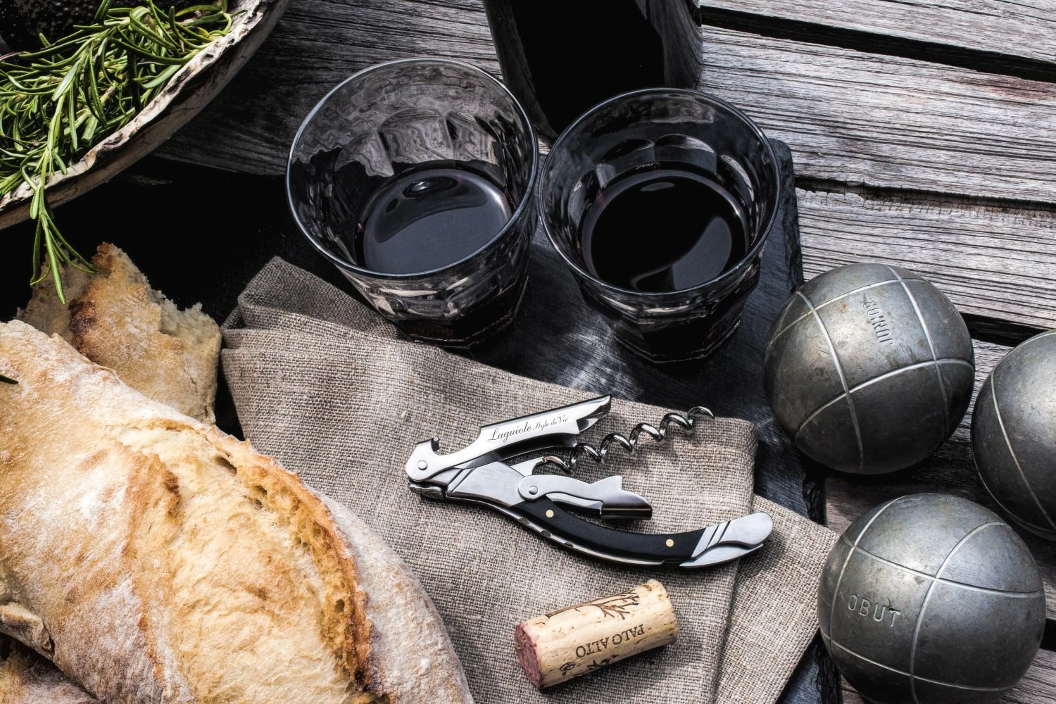 Laguiole Style De Vie Kurkentrekker - Zwart Hout 3 Laguiole Style De Vie Kurkentrekker - Zwart Hout - Afbeelding 3